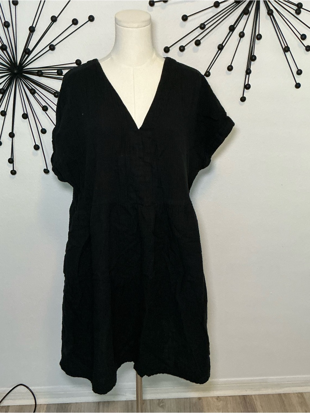 Universal Thread Black Gauze Mini Dress XL